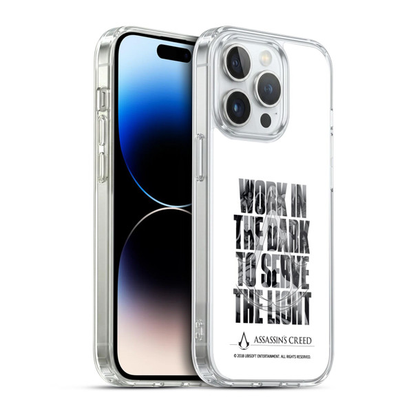 Assassin's Creed Legacy Typography Double Exposure Soft Gel Case for Apple iPhone 14 Pro & MagSafe