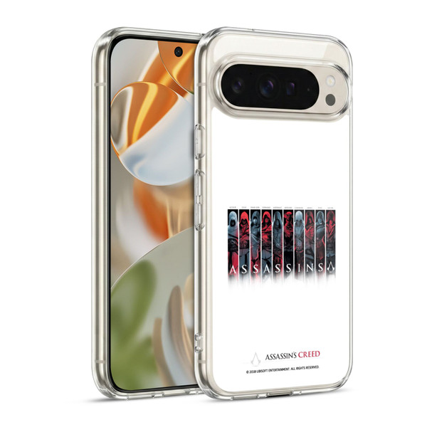 Assassin's Creed Legacy Typography Characters Soft Gel Case for Google Pixel 9 / Pixel 9 Pro