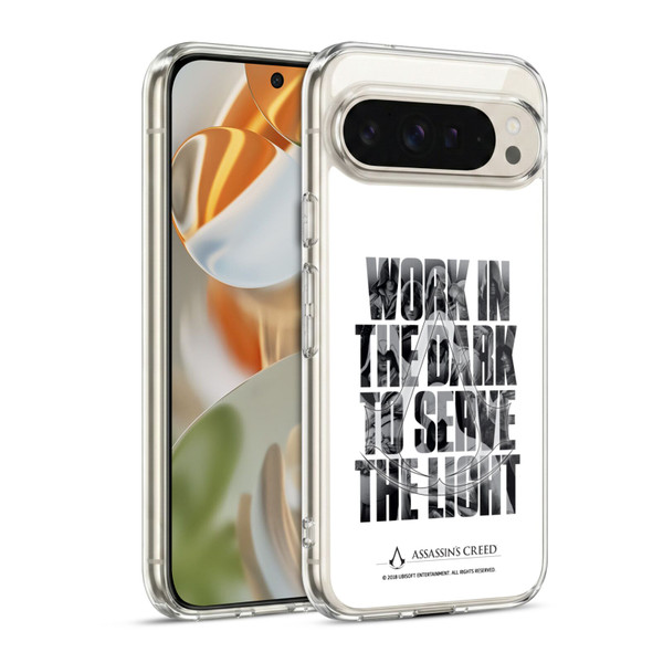 Assassin's Creed Legacy Typography Double Exposure Soft Gel Case for Google Pixel 9 / Pixel 9 Pro