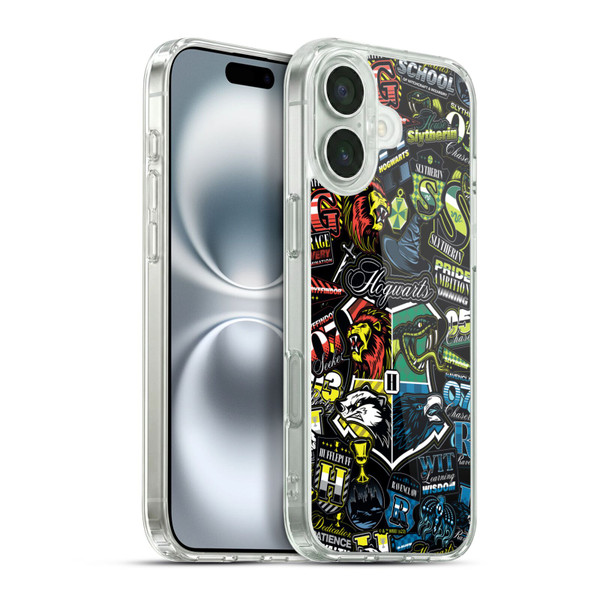Harry Potter Badge Up Hogwarts Soft Gel Case for Apple iPhone 16 Plus & MagSafe