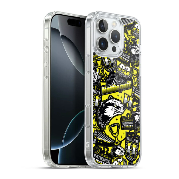 Harry Potter Badge Up House Hufflepuff Soft Gel Case for Apple iPhone 16 Pro Max & MagSafe