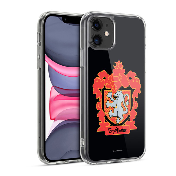 Harry Potter Deathly Hallows I Gryffindor Crest Soft Gel Case for Apple iPhone 11