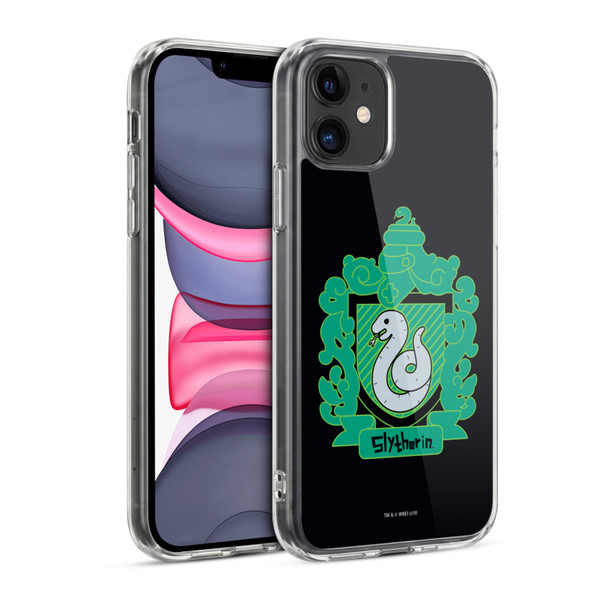Harry Potter Deathly Hallows I Slytherin Crest Soft Gel Case for Apple iPhone 11