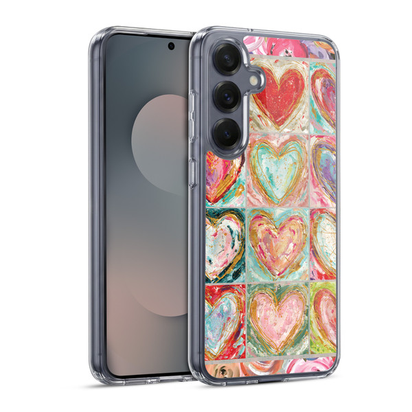 Haley Bush Pattern Painting Hearts Soft Gel Case for Samsung Galaxy S25 & MagSafe
