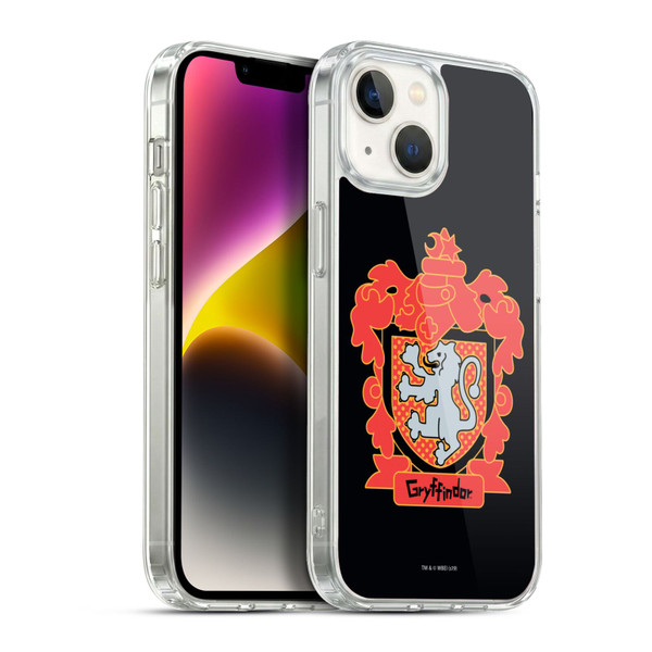 Harry Potter Deathly Hallows I Gryffindor Crest Soft Gel Case for Apple iPhone 14
