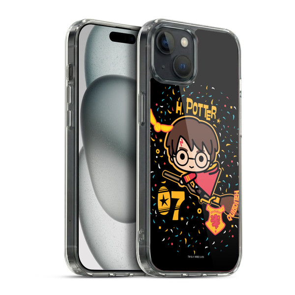 Harry Potter Deathly Hallows I Quidditch Broom Soft Gel Case for Apple iPhone 15 Plus & MagSafe