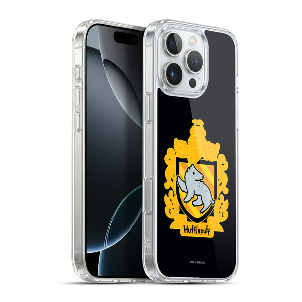 Harry Potter Deathly Hallows I Hufflepuff Crest Soft Gel Case for Apple iPhone 16 Pro Max & MagSafe