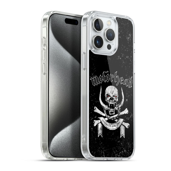 Motorhead Album Covers March Or Die Soft Gel Case for Apple iPhone 15 Pro Max & MagSafe