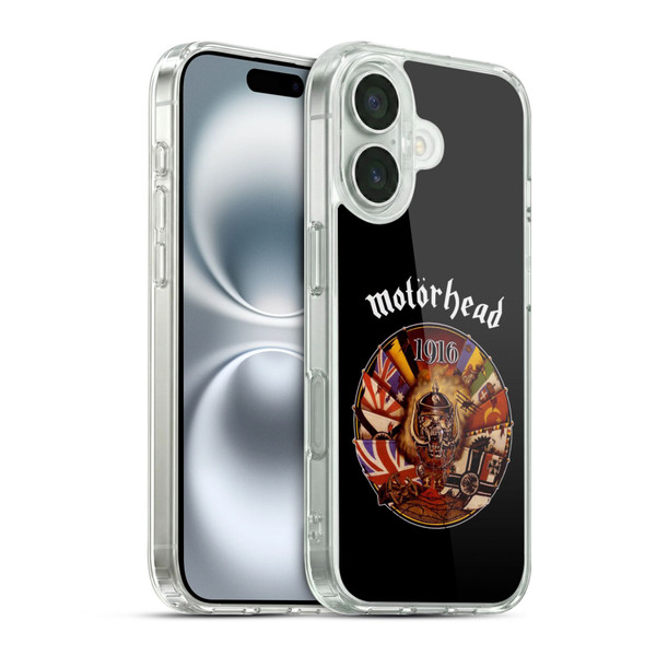 Motorhead Album Covers 1916 Soft Gel Case for Apple iPhone 16 & MagSafe