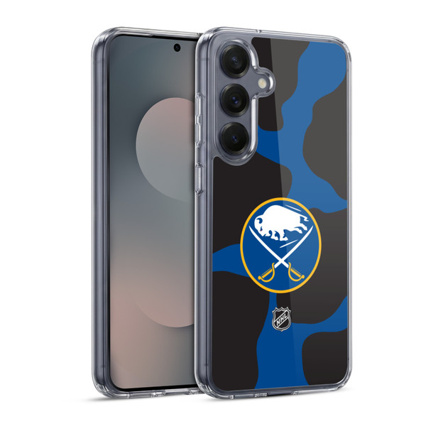 NHL Buffalo Sabres Cow Pattern Soft Gel Case for Samsung Galaxy S25 & MagSafe