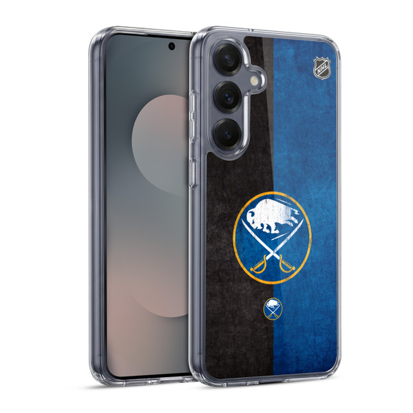 NHL Buffalo Sabres Half Distressed Soft Gel Case for Samsung Galaxy S25 & MagSafe