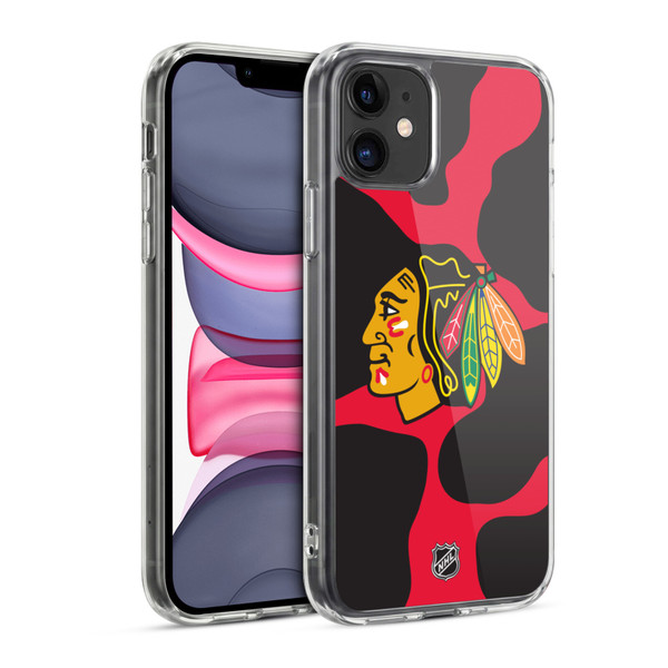 NHL Chicago Blackhawks Cow Pattern Soft Gel Case for Apple iPhone 11