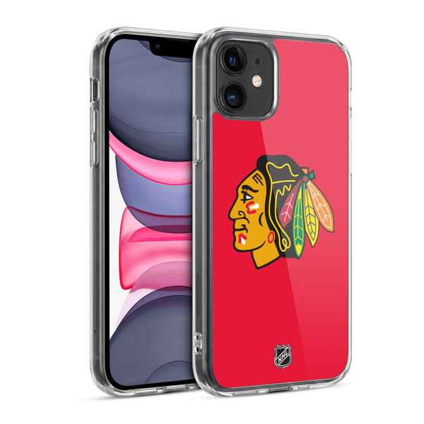 NHL Chicago Blackhawks Plain Soft Gel Case for Apple iPhone 11