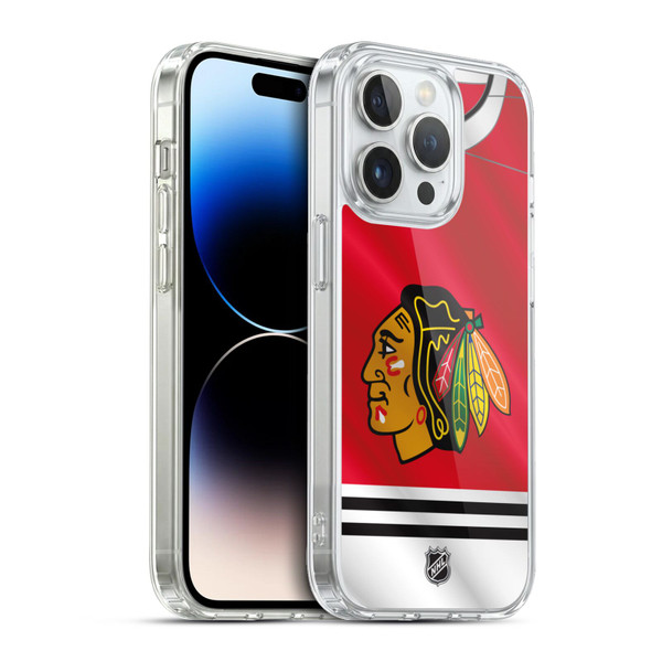 NHL Chicago Blackhawks Jersey Soft Gel Case for Apple iPhone 13 Pro & MagSafe