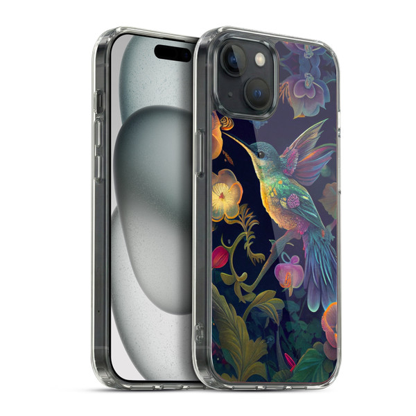 JK Stewart Graphics Hummingbird Soft Gel Case for Apple iPhone 15 Plus & MagSafe