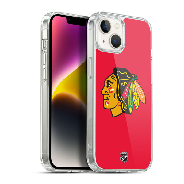NHL Chicago Blackhawks Plain Soft Gel Case for Apple iPhone 14 Plus & MagSafe