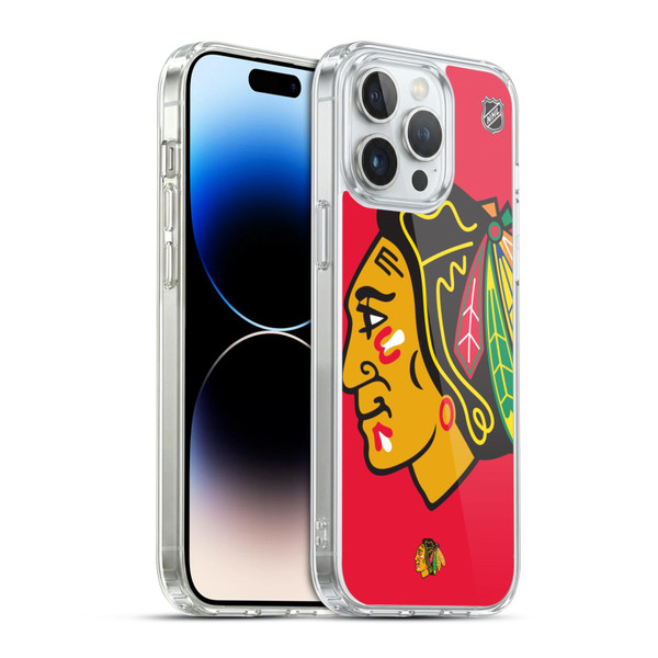 NHL Chicago Blackhawks Oversized Soft Gel Case for Apple iPhone 14 Pro Max & MagSafe
