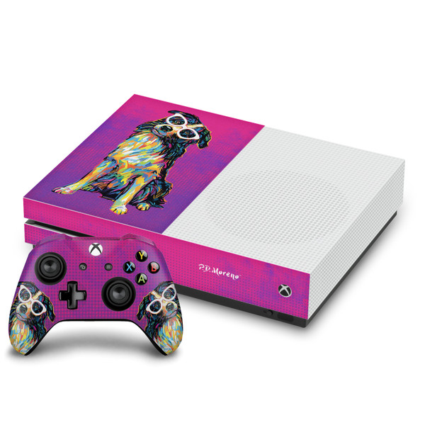 P.D. Moreno Animals II Border Collie Vinyl Sticker Skin Decal Cover for Microsoft One S Console & Controller