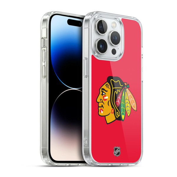 NHL Chicago Blackhawks Plain Soft Gel Case for Apple iPhone 14 Pro & MagSafe