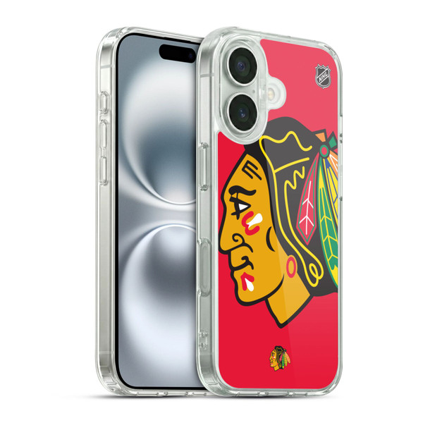 NHL Chicago Blackhawks Oversized Soft Gel Case for Apple iPhone 16 & MagSafe