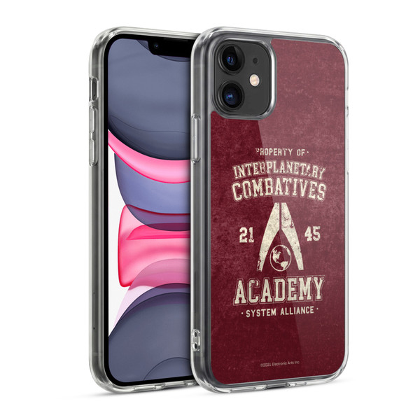 EA Bioware Mass Effect 3 Badges And Logos Interplanetary Combatives Soft Gel Case for Apple iPhone 11