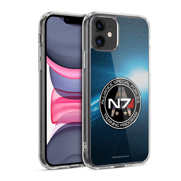 EA Bioware Mass Effect 3 Badges And Logos N7 Training Program Soft Gel Case for Apple iPhone 11