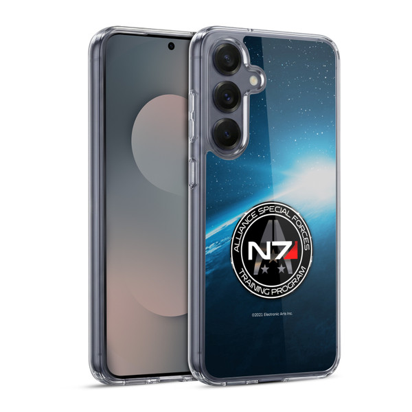 EA Bioware Mass Effect 3 Badges And Logos N7 Training Program Soft Gel Case for Samsung Galaxy S25 & MagSafe
