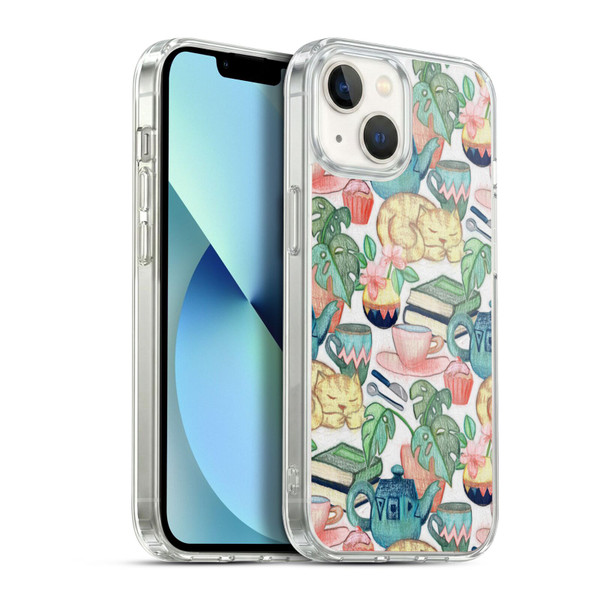 Micklyn Le Feuvre Patterns 2 Lazy Afternoon A Chalk Pastel Illustration Soft Gel Case for Apple iPhone 13