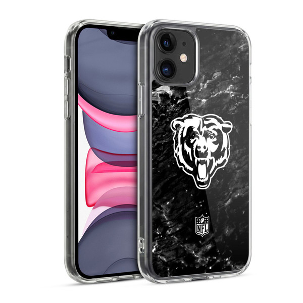 NFL Chicago Bears Artwork Marble Soft Gel Case for Apple iPhone 11