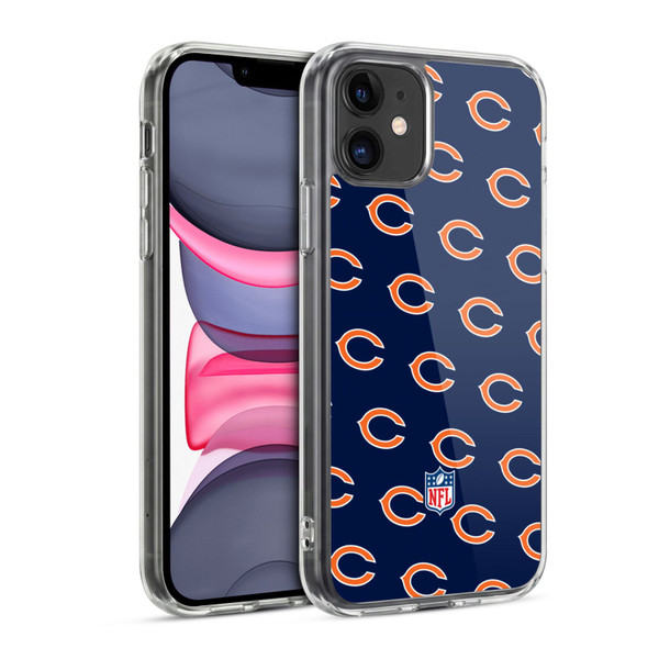 NFL Chicago Bears Artwork Patterns Soft Gel Case for Apple iPhone 11