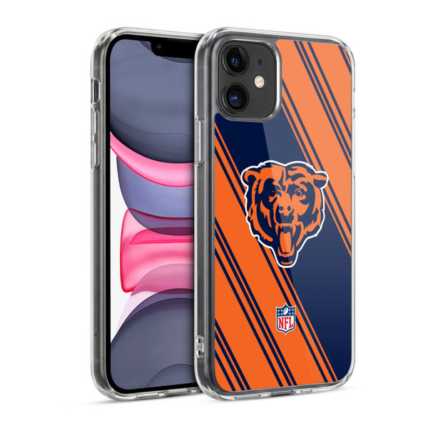 NFL Chicago Bears Artwork Stripes Soft Gel Case for Apple iPhone 11
