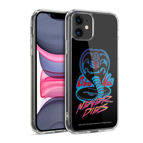 Cobra Kai Key Art Never Dies Logo Soft Gel Case for Apple iPhone 11