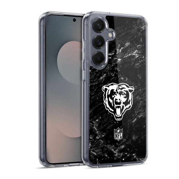 NFL Chicago Bears Artwork Marble Soft Gel Case for Samsung Galaxy S25 & MagSafe