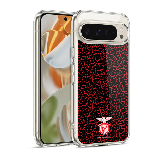 S.L. Benfica 2021/22 Crest Mosaic Pattern Soft Gel Case for Google Pixel 9 / Pixel 9 Pro