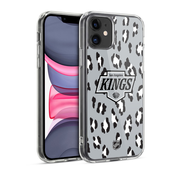 NHL Los Angeles Kings Leopard Pattern Soft Gel Case for Apple iPhone 11