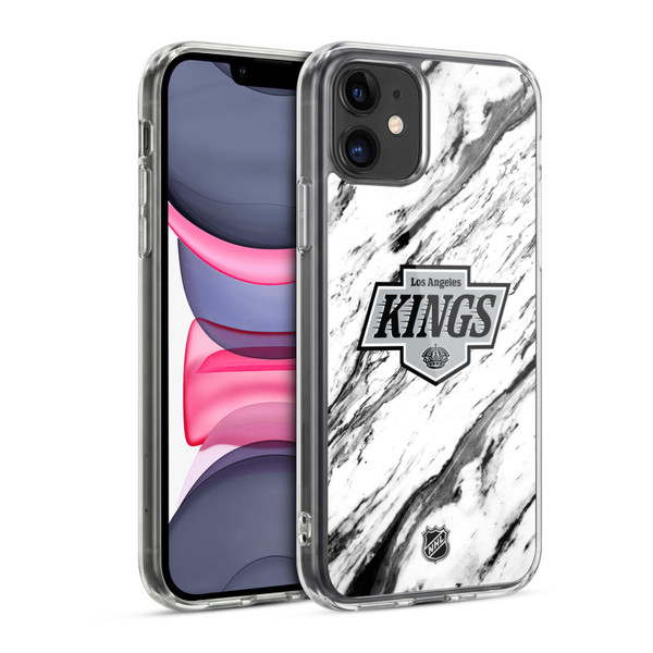 NHL Los Angeles Kings Marble Soft Gel Case for Apple iPhone 11