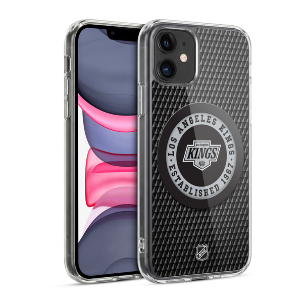 NHL Los Angeles Kings Puck Texture Soft Gel Case for Apple iPhone 11