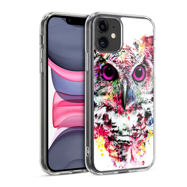 Riza Peker Animals Owl Soft Gel Case for Apple iPhone 11