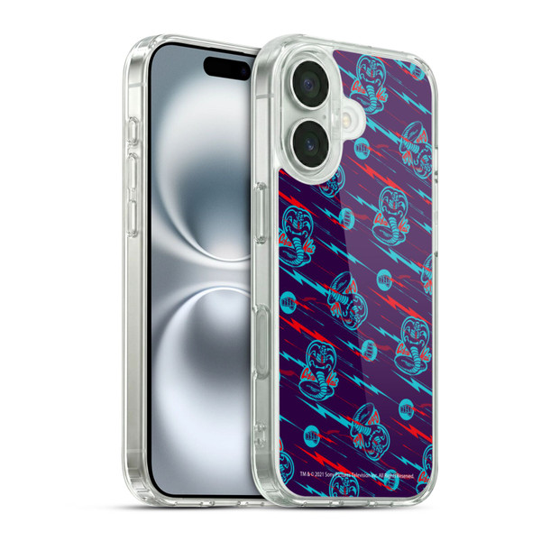 Cobra Kai Key Art Logo Pattern Soft Gel Case for Apple iPhone 16 & MagSafe