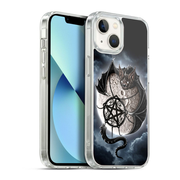 Sarah Richter Animals Gothic Dragon Bat & Moon Soft Gel Case for Apple iPhone 13
