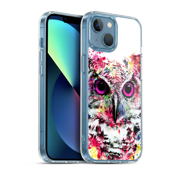 Riza Peker Animals Owl Soft Gel Case for Apple iPhone 13 Mini & MagSafe