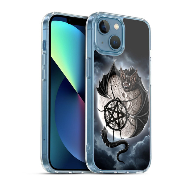 Sarah Richter Animals Gothic Dragon Bat & Moon Soft Gel Case for Apple iPhone 13 Mini & MagSafe