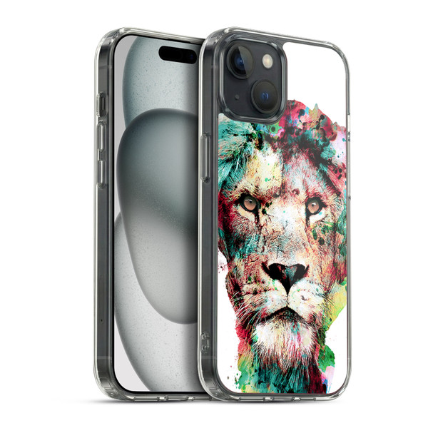 Riza Peker Animals The King Soft Gel Case for Apple iPhone 15 Plus & MagSafe