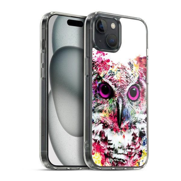 Riza Peker Animals Owl Soft Gel Case for Apple iPhone 15 Plus & MagSafe
