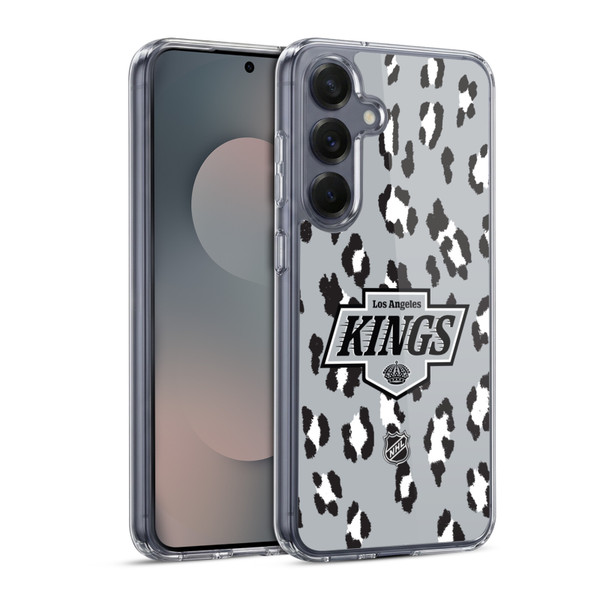 NHL Los Angeles Kings Leopard Pattern Soft Gel Case for Samsung Galaxy S25 & MagSafe
