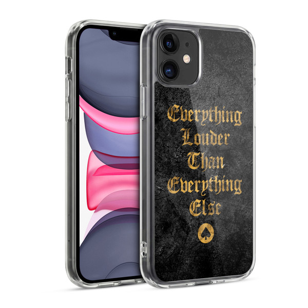 Motorhead Key Art Everything Louder Soft Gel Case for Apple iPhone 11