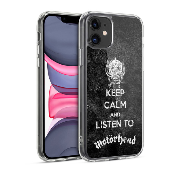 Motorhead Key Art Keep Calm Soft Gel Case for Apple iPhone 11
