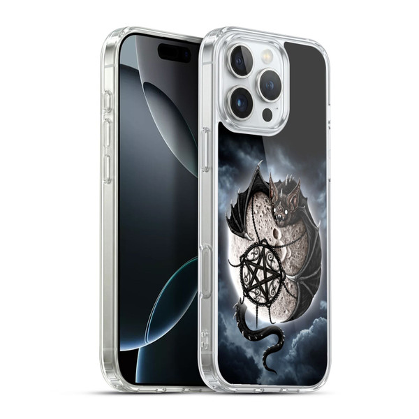 Sarah Richter Animals Gothic Dragon Bat & Moon Soft Gel Case for Apple iPhone 16 Pro Max & MagSafe