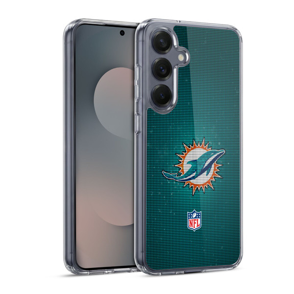 NFL Miami Dolphins Artwork LED Soft Gel Case for Samsung Galaxy S25 & MagSafe
