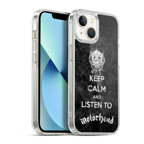 Motorhead Key Art Keep Calm Soft Gel Case for Apple iPhone 13